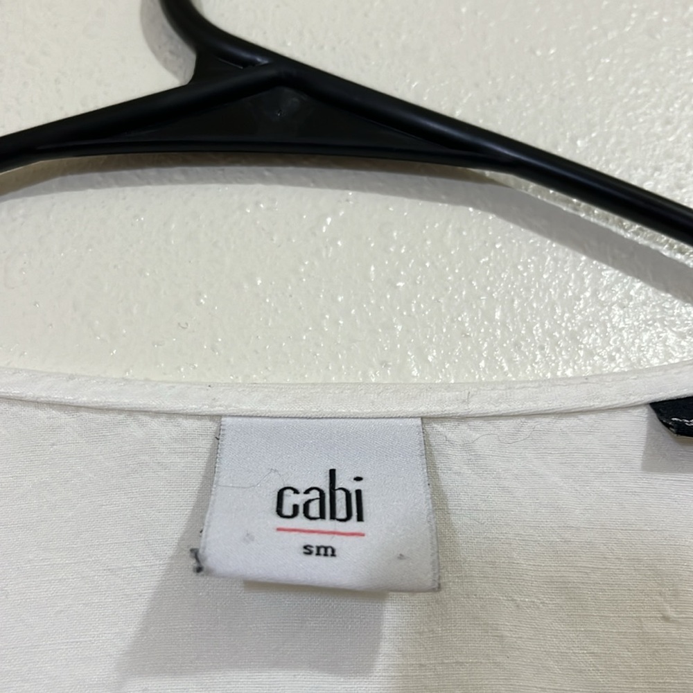 Cabi part linen white, short jacket. Long sleeved. Size Small - Picture 2 of 7